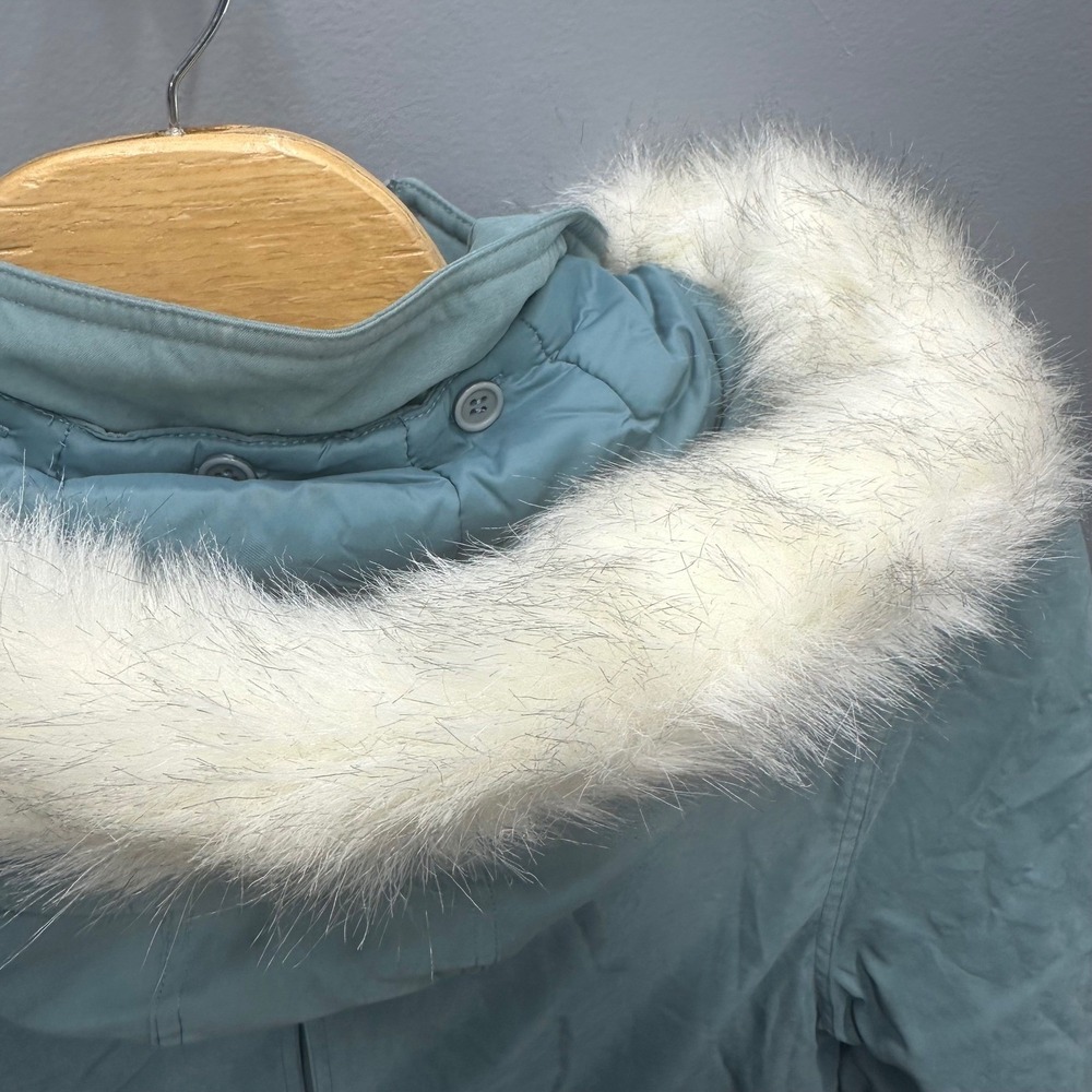 Norm Thompson Women's Hooded Parka Jacket XL Faux Fur Trim Insulated Winter Coat - Picture 13 of 14